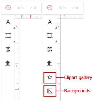 Gallery buttons in the toolbox.