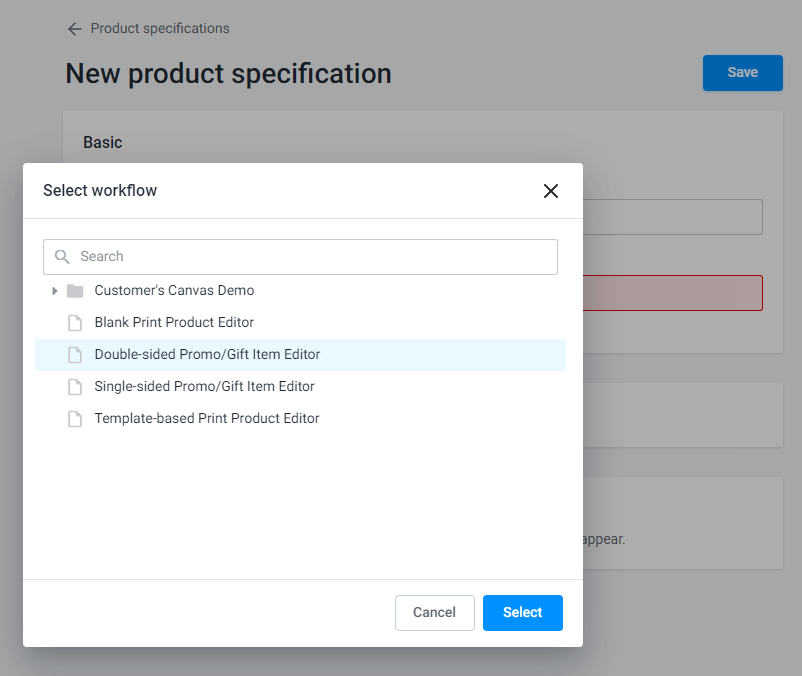 Selecting workflow