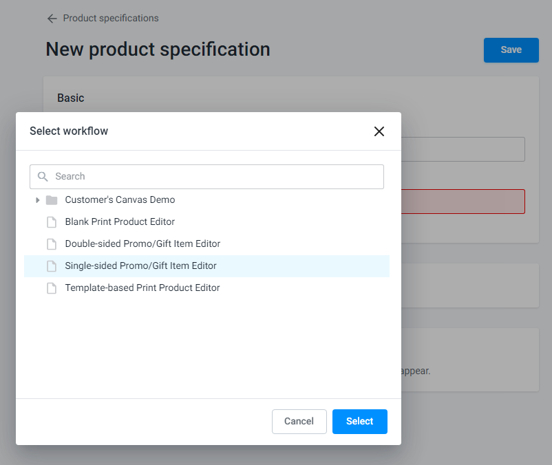 Selecting workflow