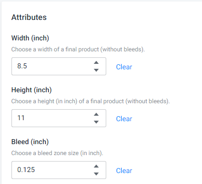 Product size