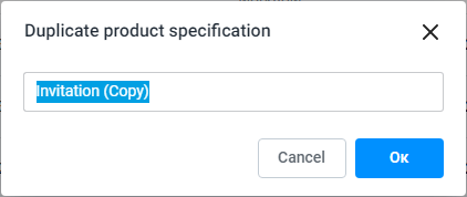 Renaming duplicated product specifications
