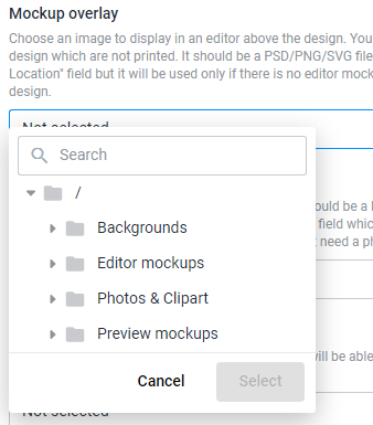 Defining overlay mockups