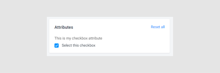 The checkbox attribute.