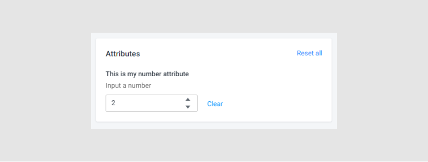 The number attribute with the default value.