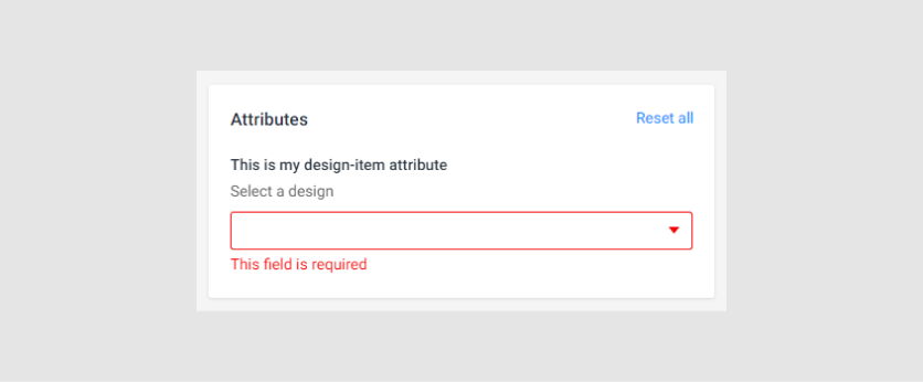 The design-item attribute validation.