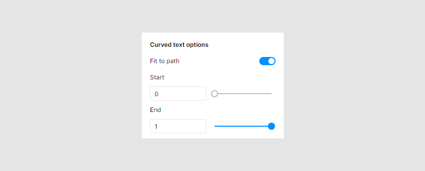 Curved text in Template Editor.