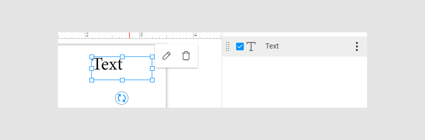 Variable placeholders in Design Editor.