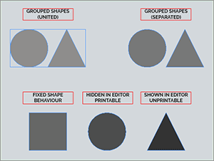 InDesign template with shape layers.