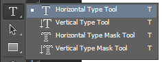 The Type Tool in Photoshop.
