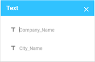 Editing in-string placeholders in a pop-up box.