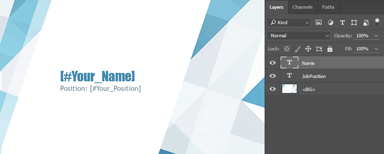 A template of the second page.