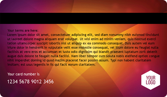 A loyalty card example.