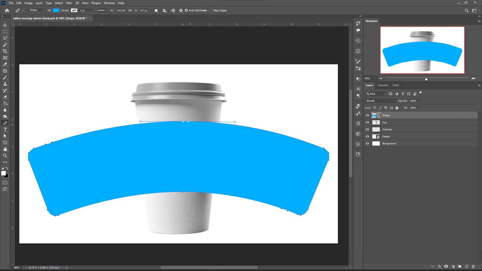 The shape layer.