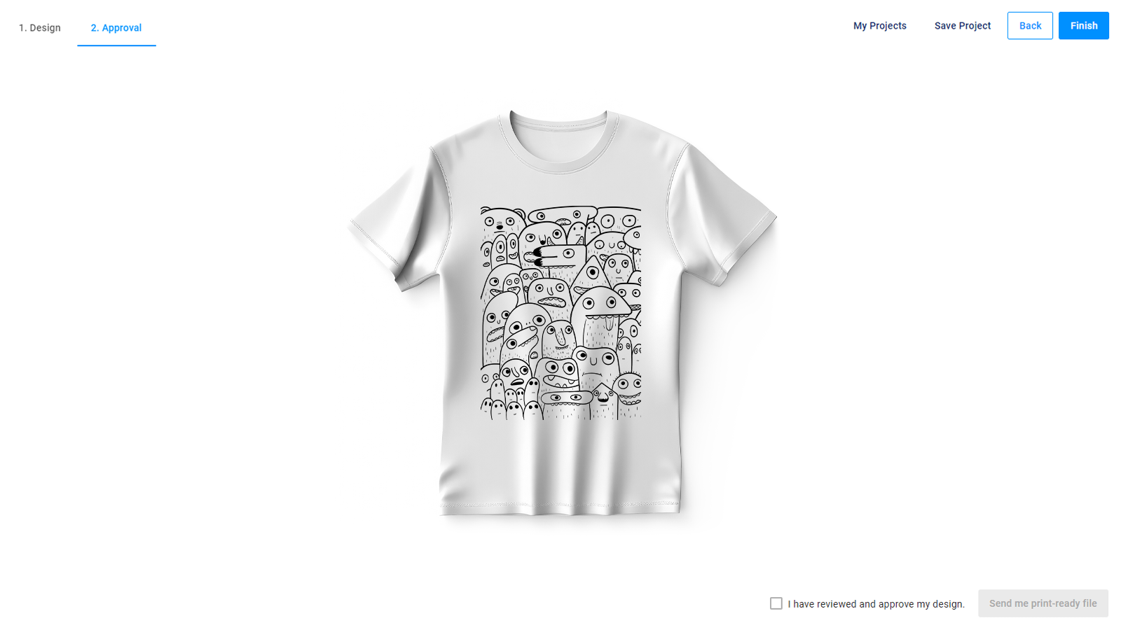 The personalization result on the preview mockup.