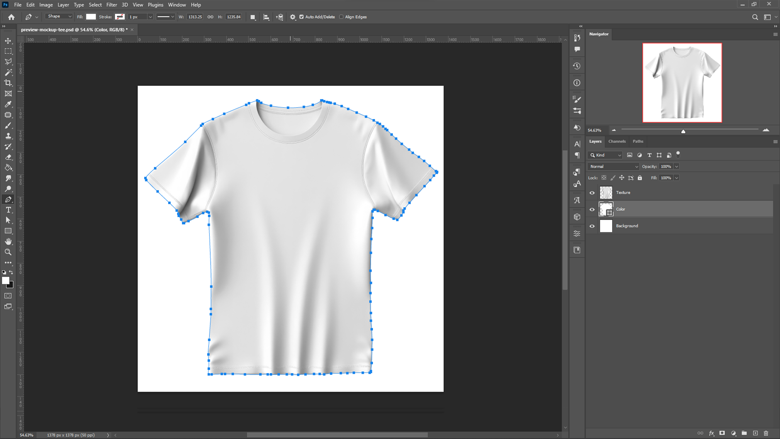 White vector mask