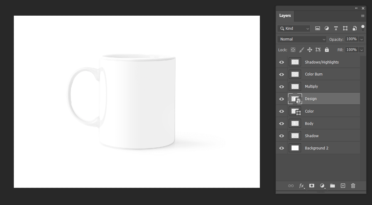 A mockup with nested smart object.