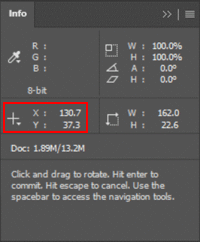 Getting coordinates.