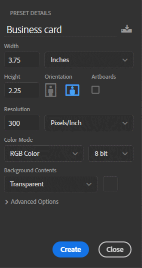 Trim-style mockup properties.