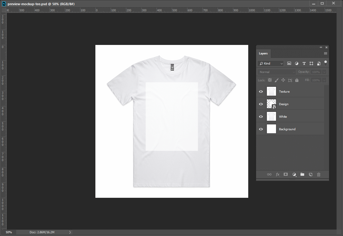 T-shirt preview mockup.