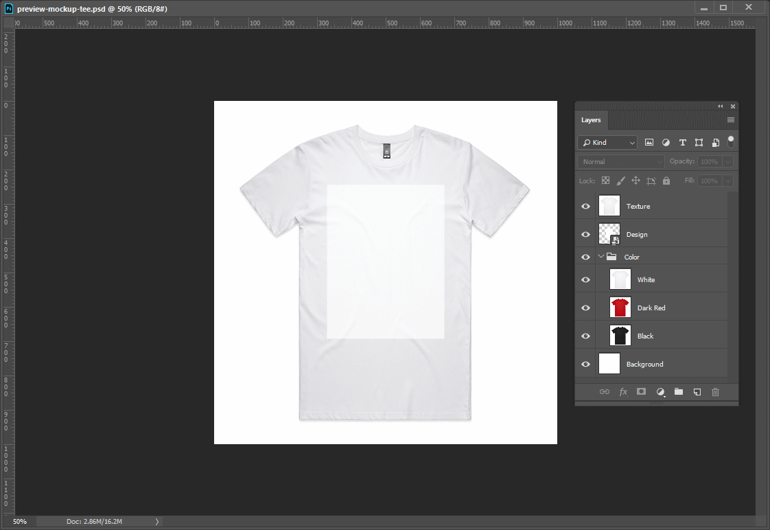 T-shirt preview mockup.