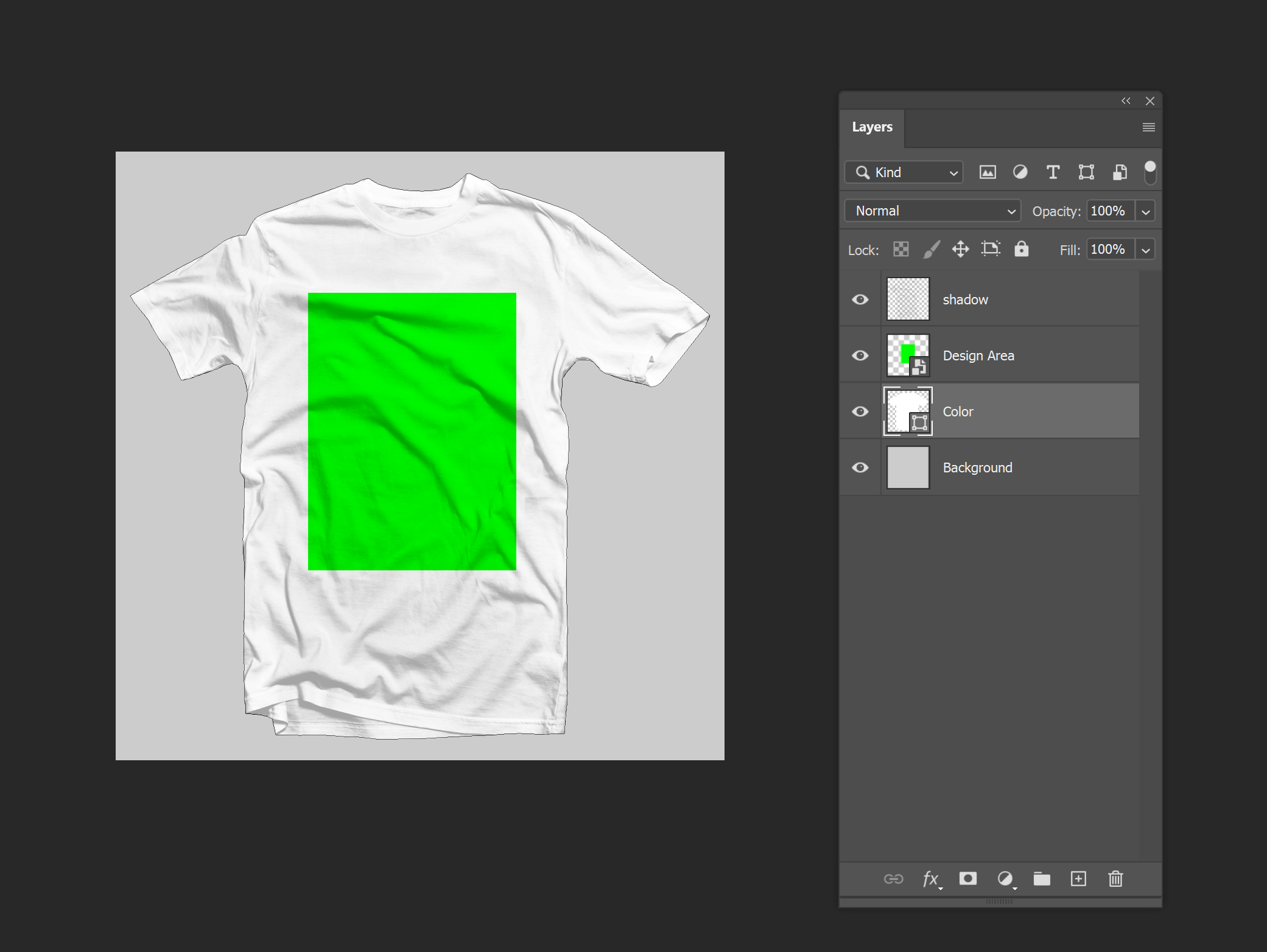 Shape layer for recoloring