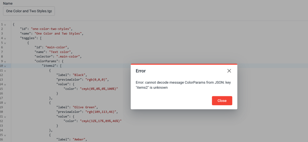 JSON validation