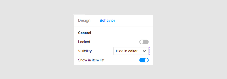 Using the visibility property