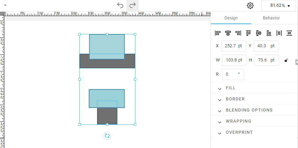 Distribute vertically.