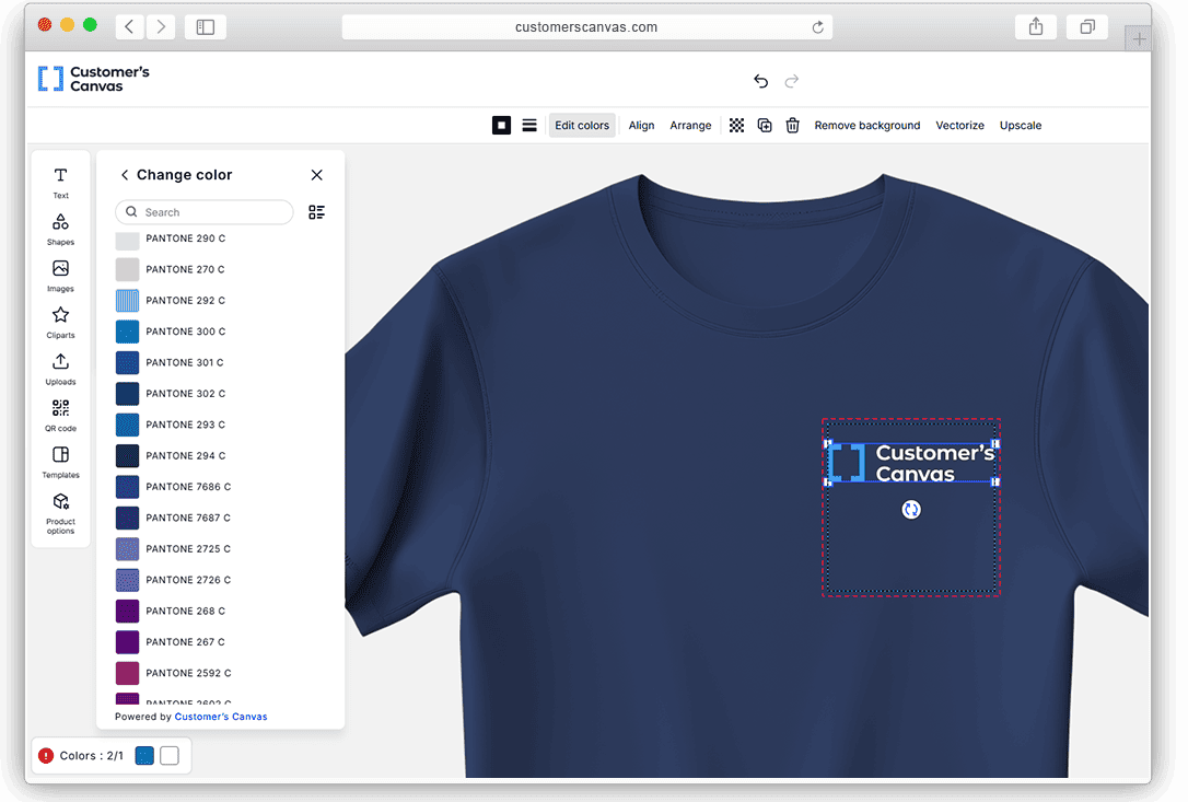 T-shirt customization