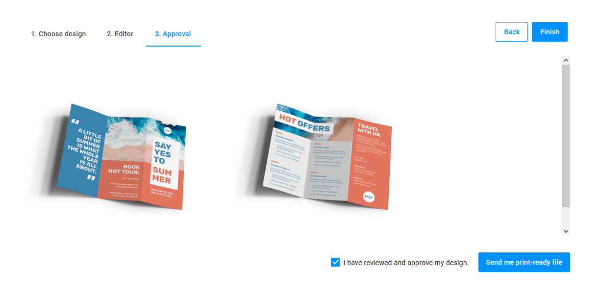Brochure approval