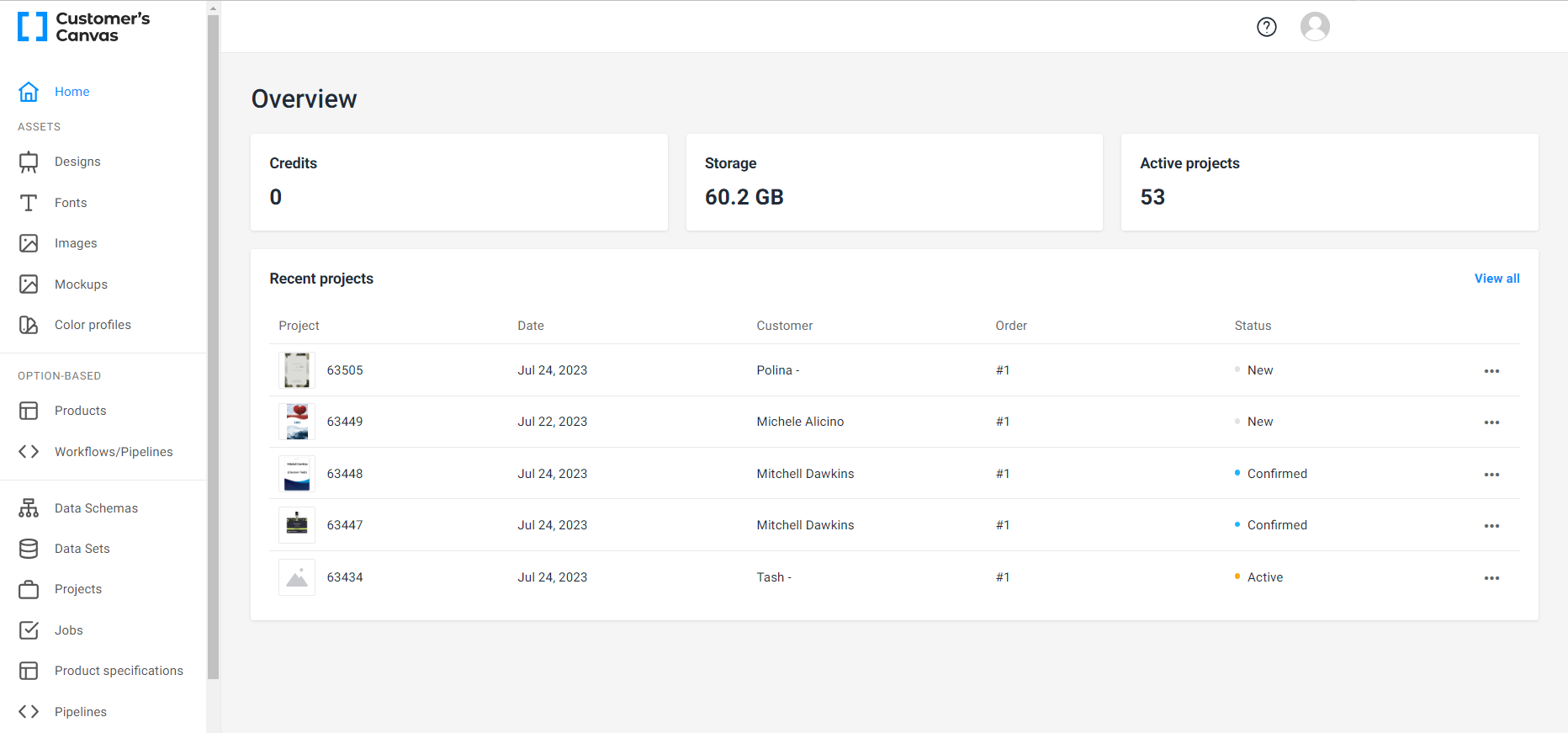 New hub homepage