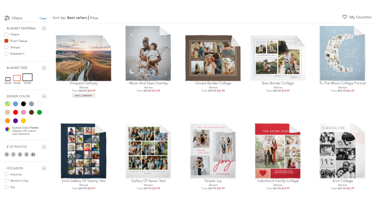 Library of templates