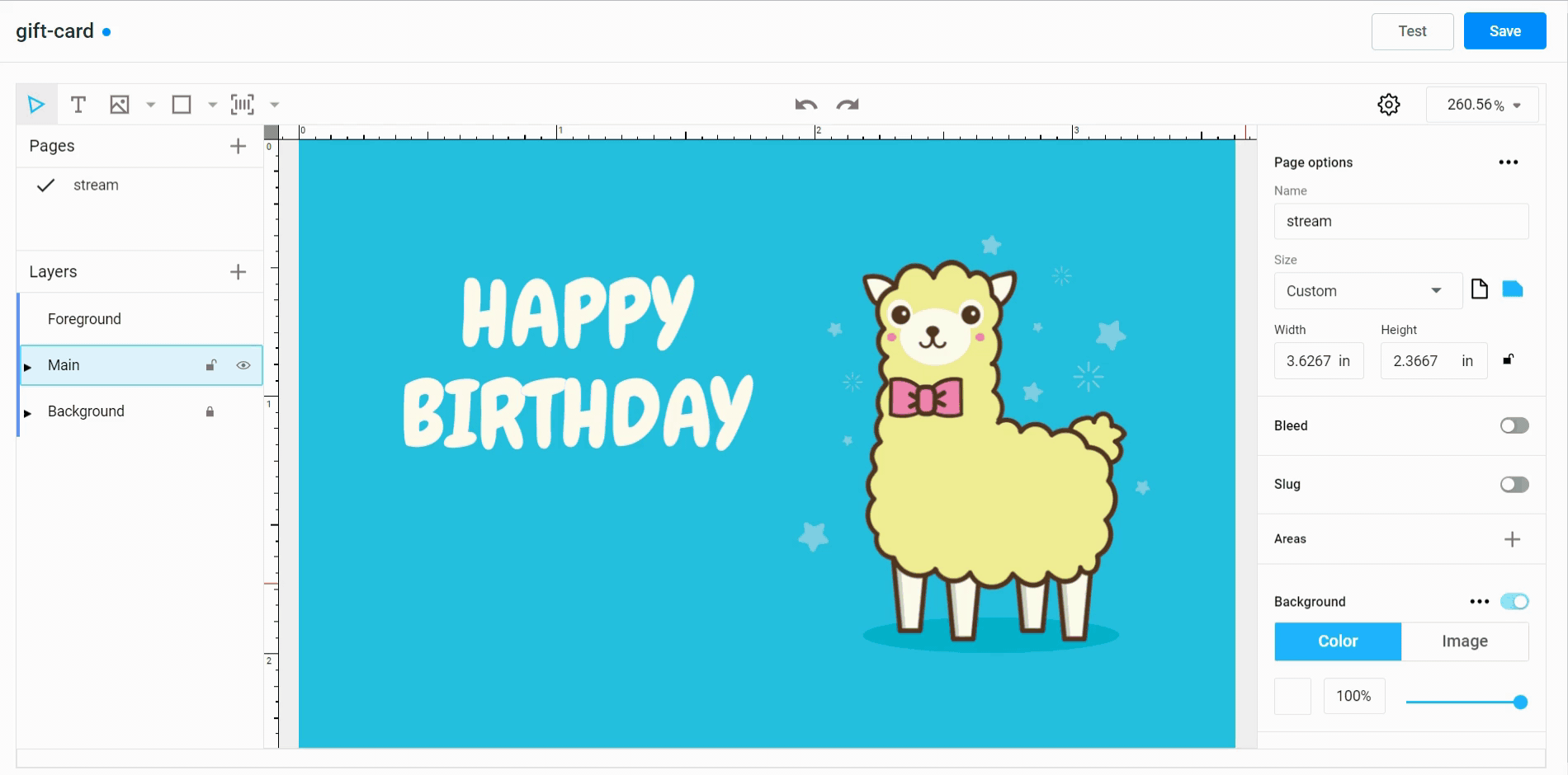 Drag-n-drop template editor upload