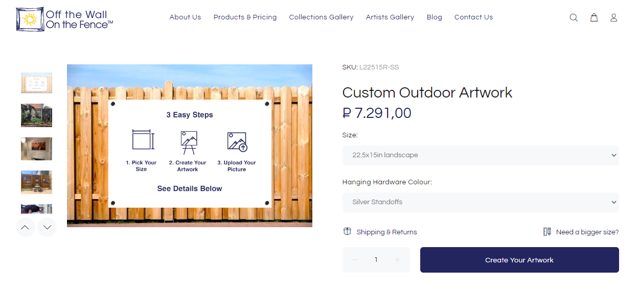 Custom outdoor artwork