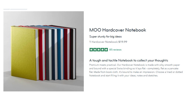 Moo Hardcover Notebook page