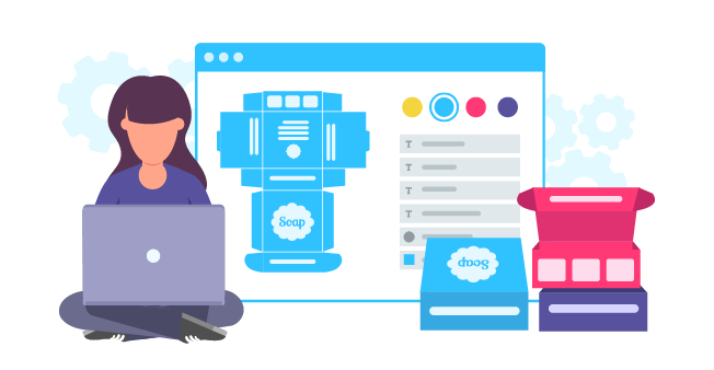 Woman Laptop Boxes UI W2P