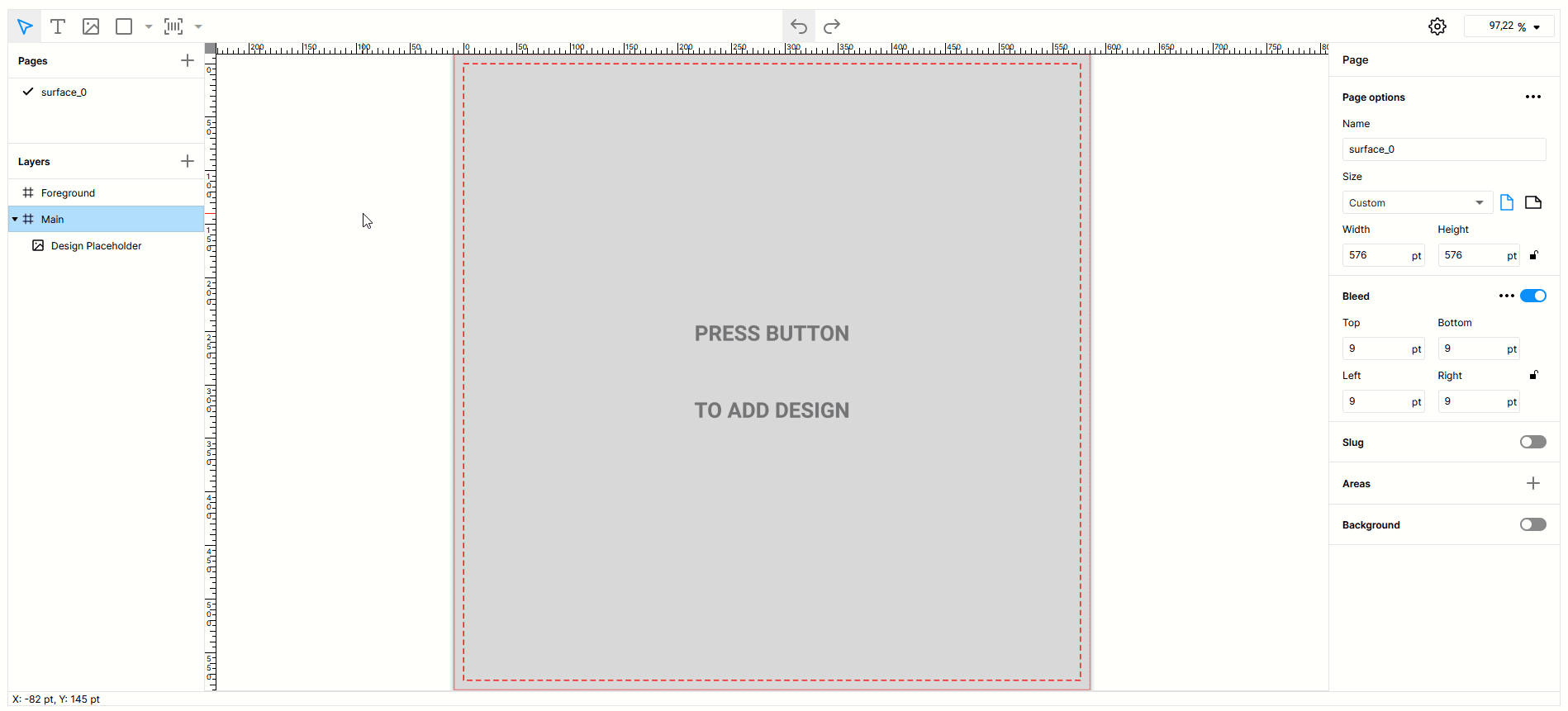 Arched text support