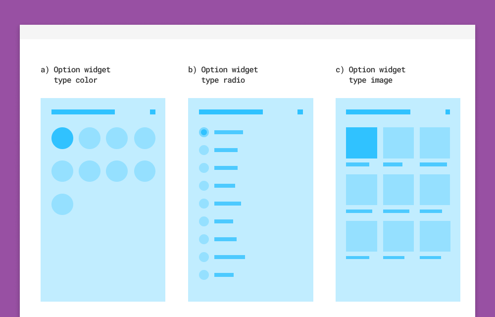 widget selector