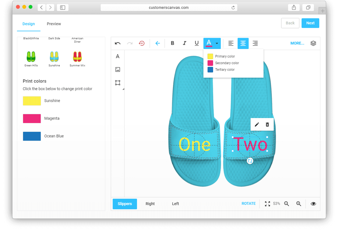 Slippers with limited print colors screenshot 2