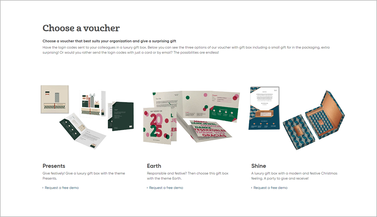 Example of vouchers for personalization