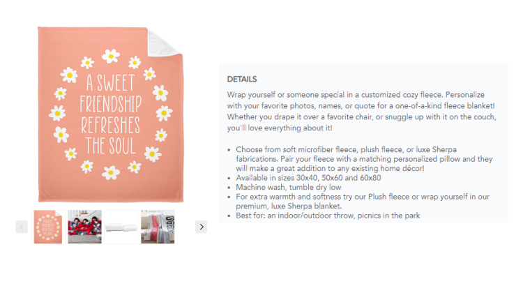 Description blanket keywords
