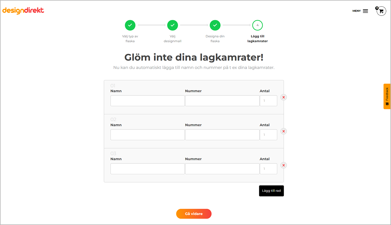 Entering variable data for bottle customization