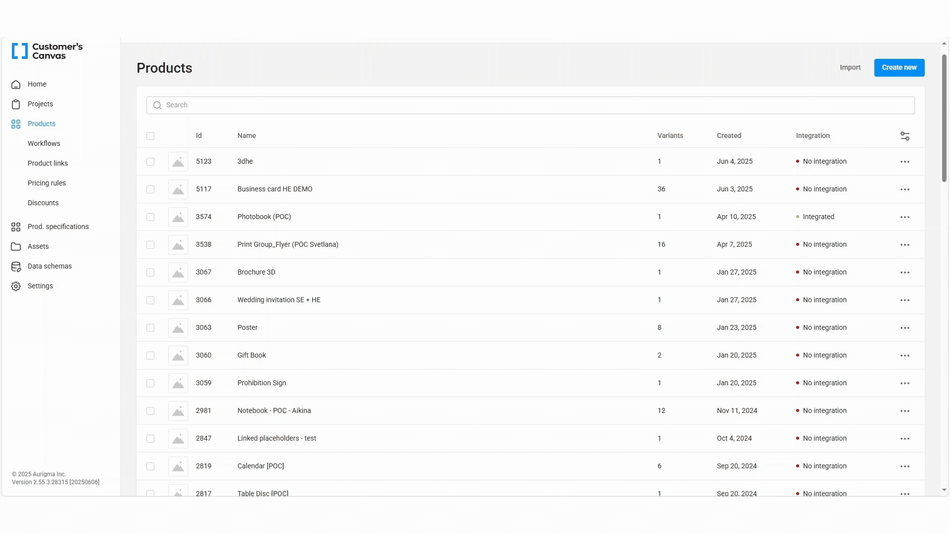 Rule-based pricing in the Customer’s Canvas admin panel