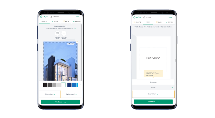 Mobile Moo interface