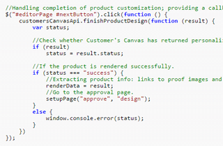 Customer's Canvas documentation