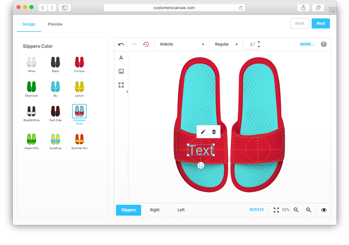 Slippers with color options screenshot 2