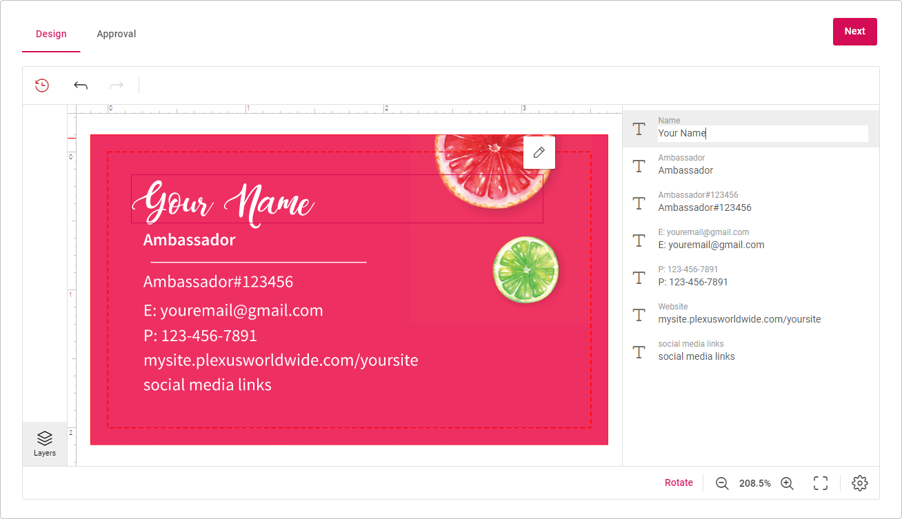 Personalized Plexus Business Cards, Printable Plexus Business Cards