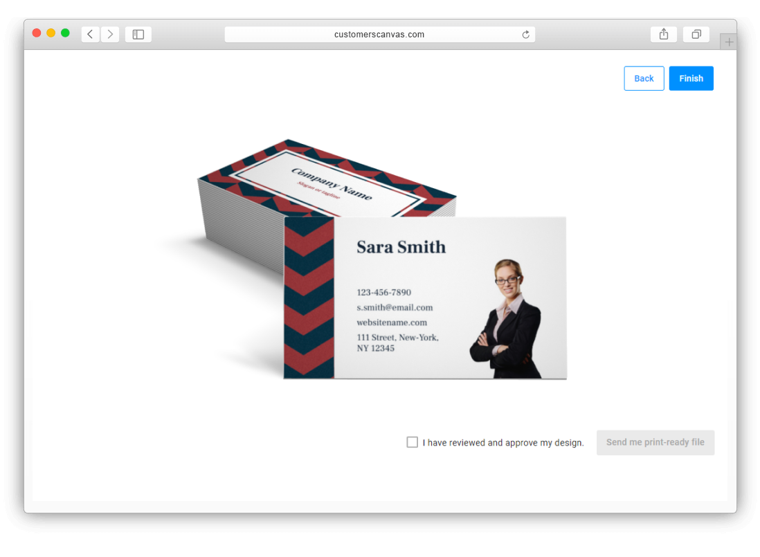 Business card (form-based)