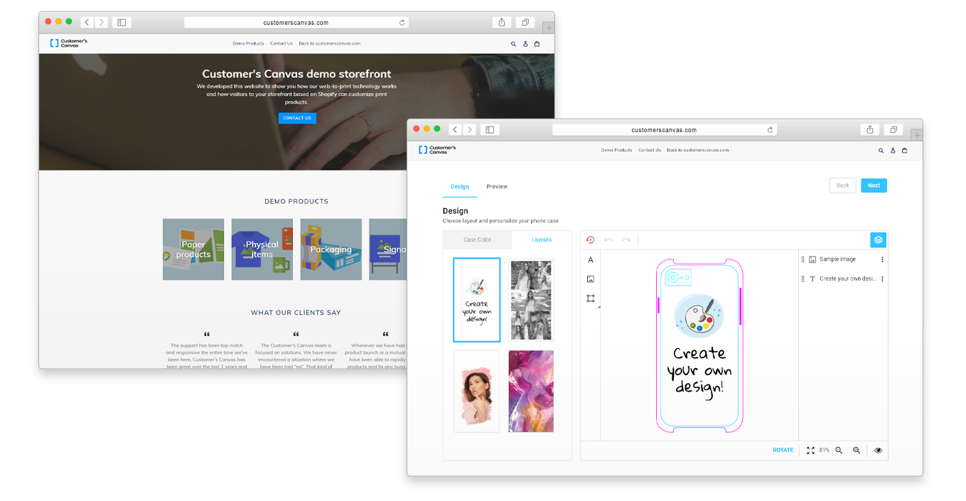 Demo storefront on Shopify: Put yourself in your customers’ shoes